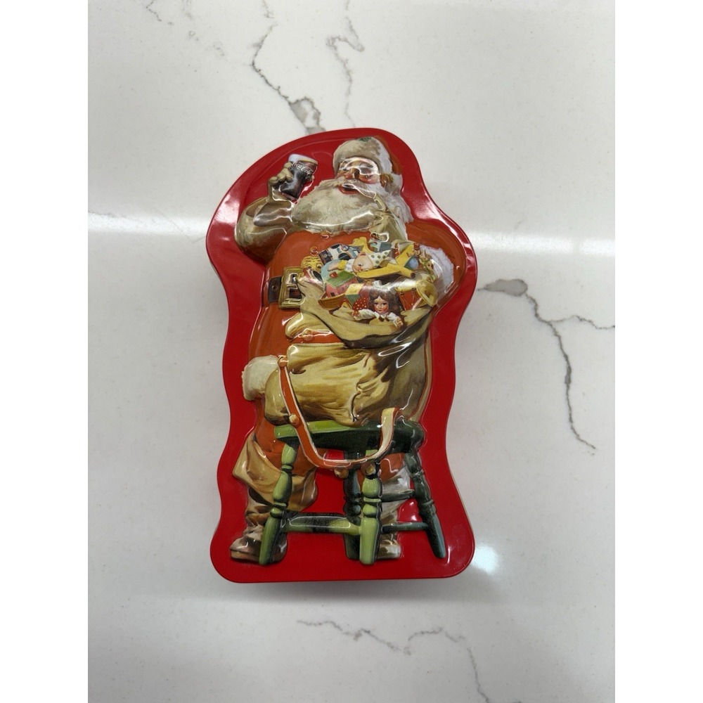 H. Sundblom's 'Hospitality' Coca-Cola Santa Tin without playing cards TIN ONLY